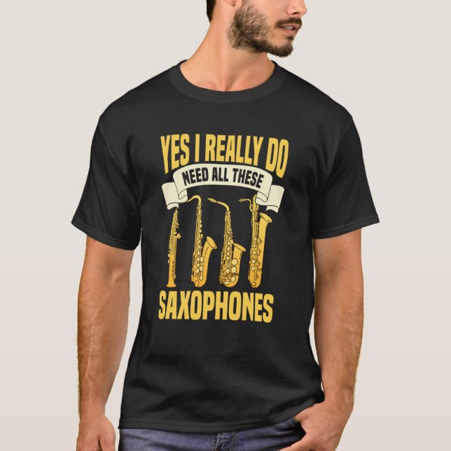 Camiseta Saxophone Player Music Jazz Musician Saxophonist (Frente)