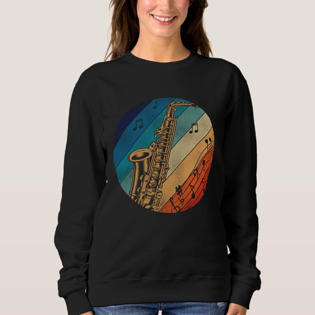 Camiseta Saxophone Retro Vintage  1 (Frente)