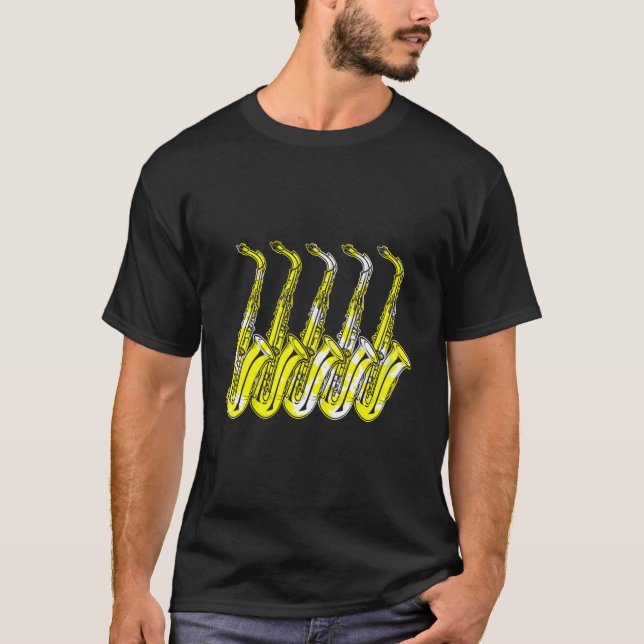 Camiseta Saxophone Sax Musical Instrut (Frente)