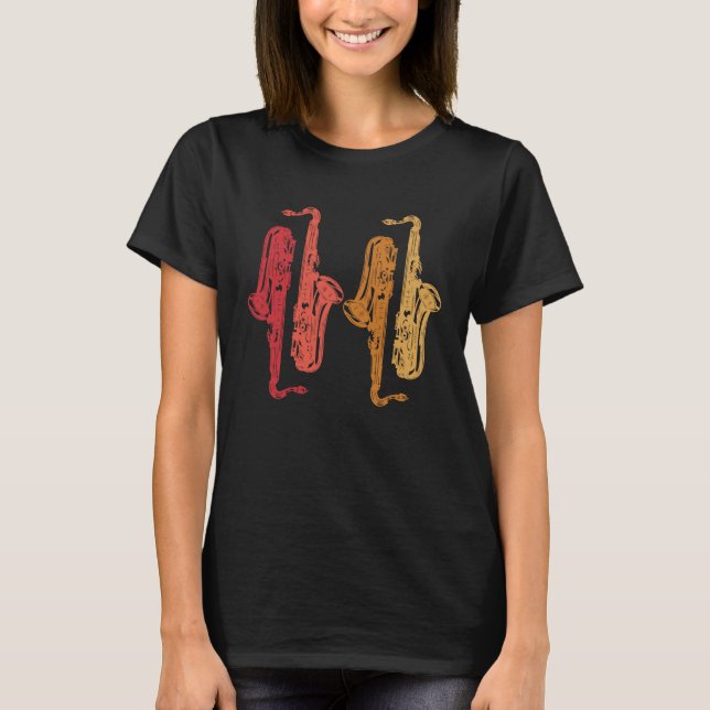 Camiseta Saxophone Saxaphone Player Music Jazz Tenor (Frente)
