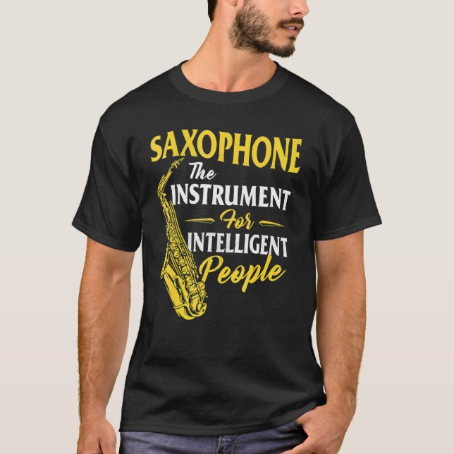 Camiseta Saxophone The Instrument For Intelligent People Sa (Frente)