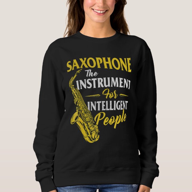Camiseta Saxophone The Instrument For Intelligent People Sa (Frente)