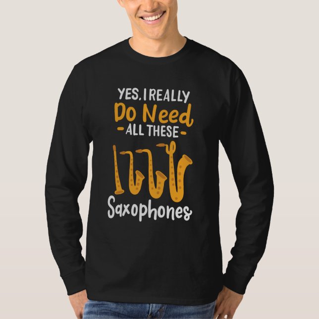 Camiseta Saxophone Types (Frente)