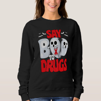 Camiseta Say Boo To Drugs Red Ribbon Week Awareness Hallowe