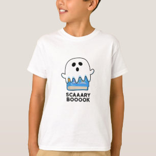 Camiseta Scaaaary Boook Funny Ghost Book Pun