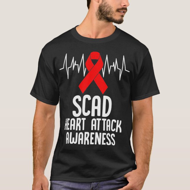 Camiseta SCAD Heart Attack Survivor Survive Warrior Awarene (Frente)