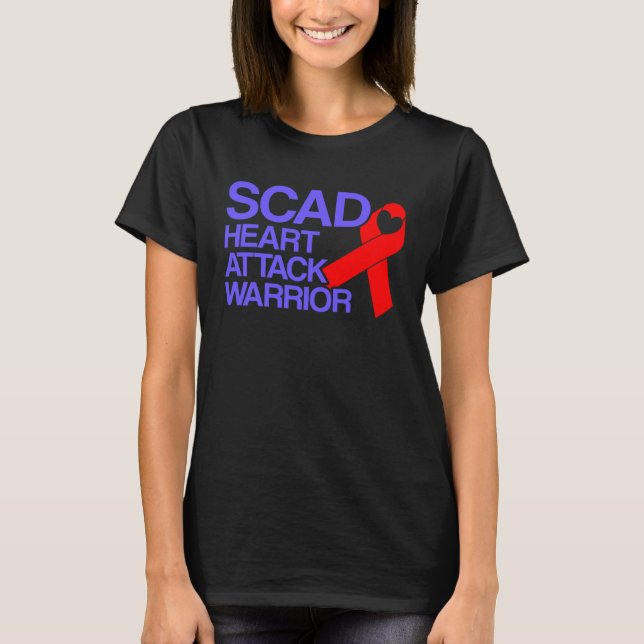 Camiseta SCAD Heart Attack Survivor Warrior Awareness (Frente)