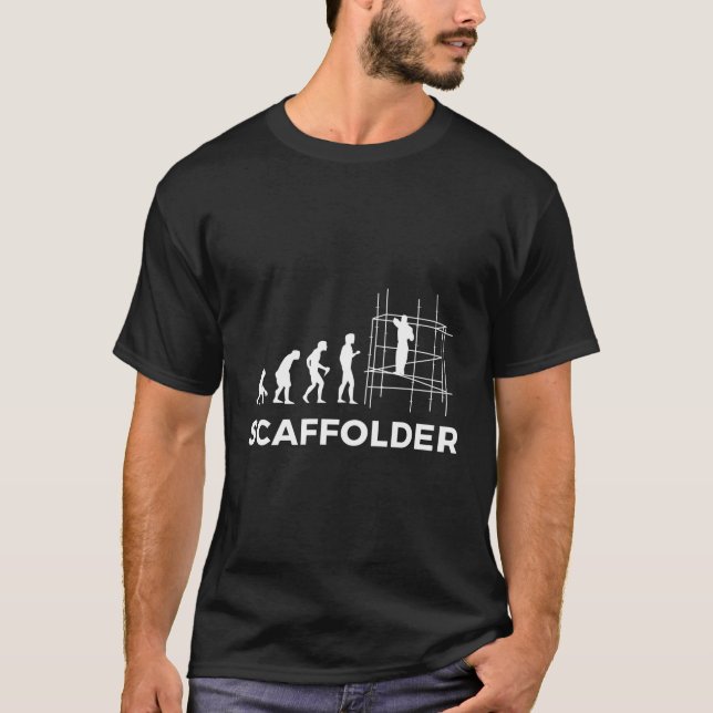 Camiseta Scaffolder Evolution Gift Men Women Scaffold (Frente)