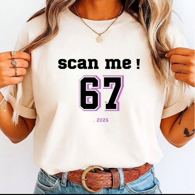 Camiseta  Scan Me six 7 Meme (.2026) for friends giftings' (Criador carregado)