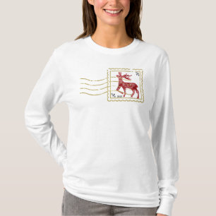 Camiseta Scandi Red Deer em Cartaz Faux