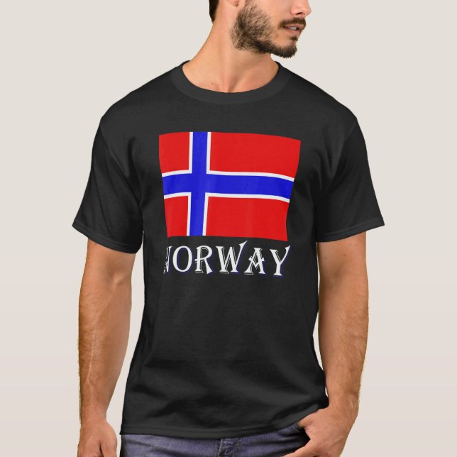 Camiseta Scandinavia Norwegian Flag Nordic Country Norway (Frente)