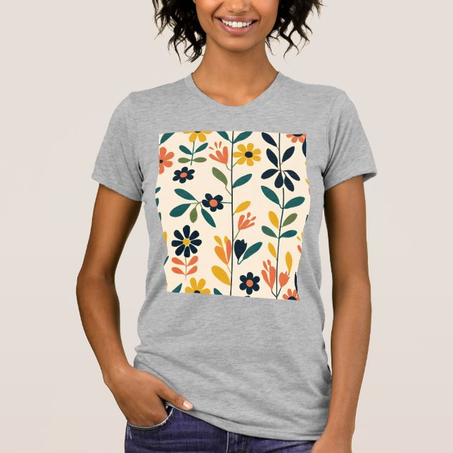 Camiseta Scandinavian Floral Harmony (Frente)