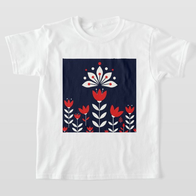 Camiseta Scandinavian folk art (Postura )