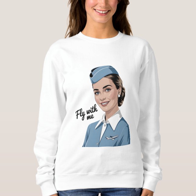 Camiseta Scandinavian stewardess Womens Basic Sweatshirt (Frente)