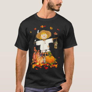 Camiseta Scarecrow Autumn Hello Fall Pumpkin Ação de Graças