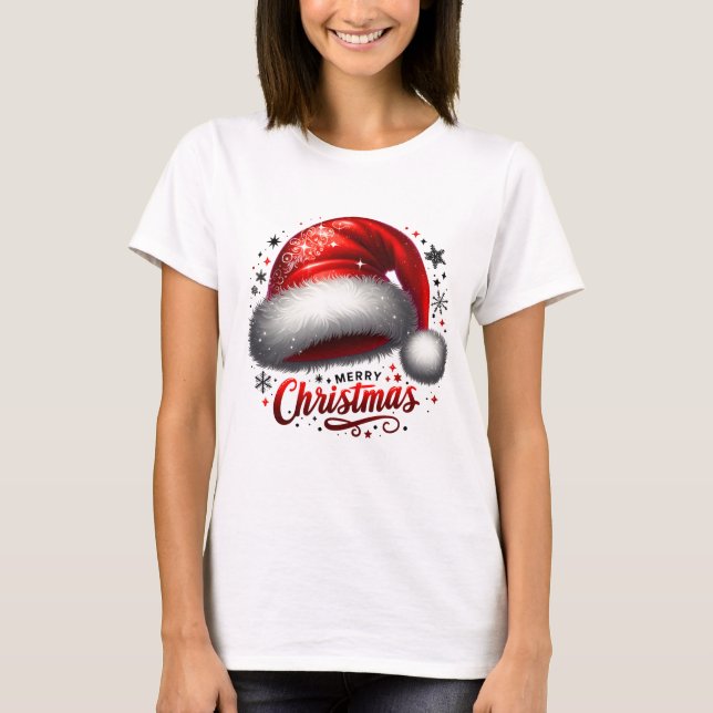 Camiseta Scarlet Santa Hat Glow (Frente)