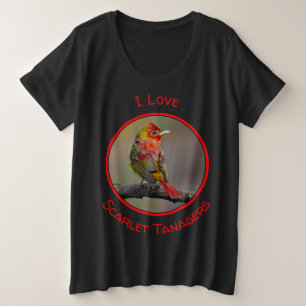 Camiseta Scarlet Tanager Molting - Fotografia original
