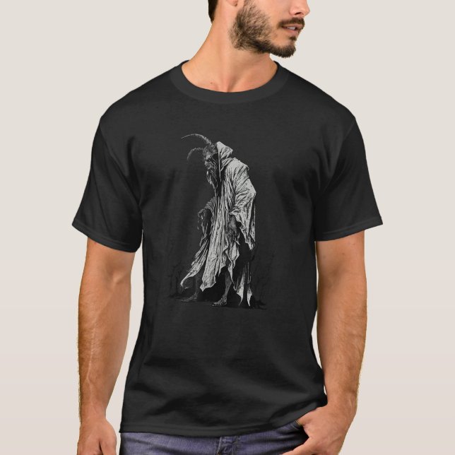 Camiseta Scary Christmas  Krampus The dark spirit of the fe (Frente)