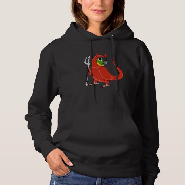 Camiseta Scary Devil Costume Parrot Yellow-sided Green Chee (Frente)