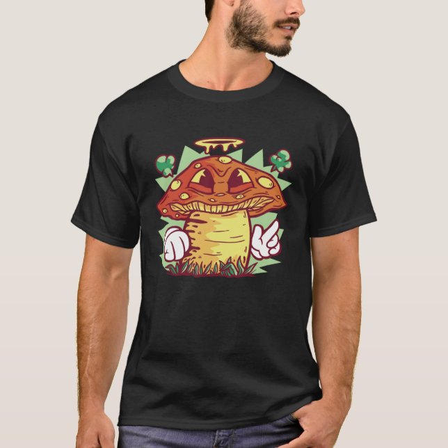 Camiseta Scary mushroom creepy angry (Frente)