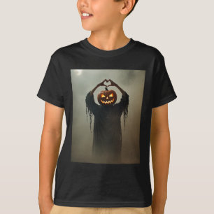 Camiseta Scary Spooky Jack Olantern Mãos Corações Horror Ha