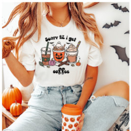 Camiseta Scary Til, Eu Recebo Café Halloween