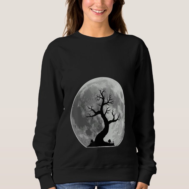 Camiseta Scary tree in the Moon Halloween Costumes (Frente)
