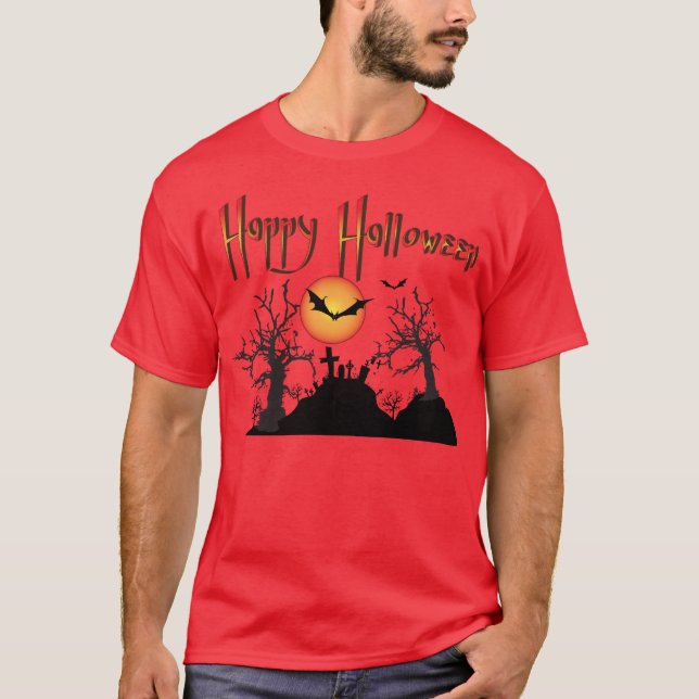 Camiseta Scary Trees Happy Halloween (Frente)
