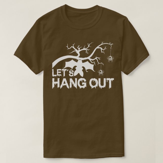 Camiseta Scary Vampire Bat Lets Hang Out Halloween  (Frente do Design)