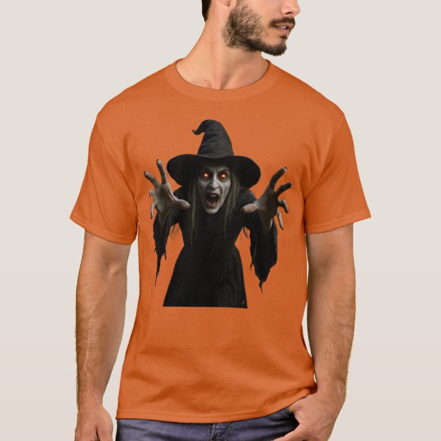 Camiseta Scary Witch Halloween (Frente)