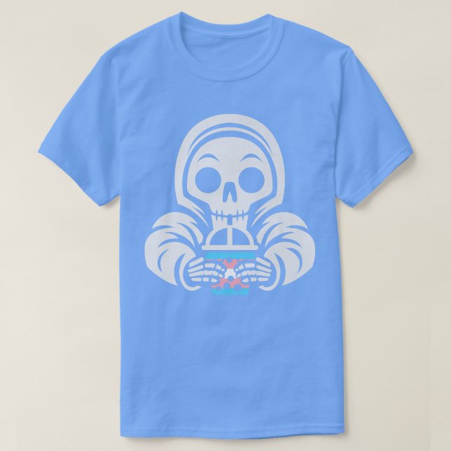 Camiseta sceleton bubble tea transgender scelet (Frente do Design)