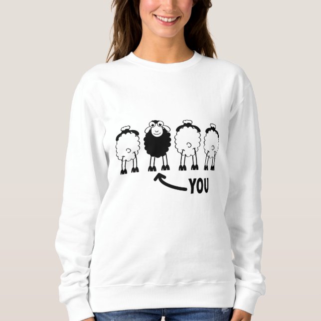 Camiseta Schaap, witte of zwarte schapen van de familie  (Frente)