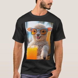 Camiseta Schaf genießt den Strandurlaub