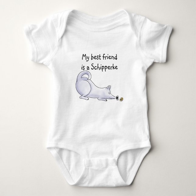 Camiseta Schipperke Dog Cartoon (Frente)