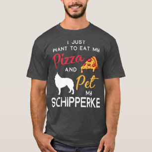 Camiseta Schipperke Dog Pizza Proprietário do Natal Birthda
