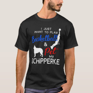 Camiseta Schipperke Funny Basball Proprietário de Cachorro