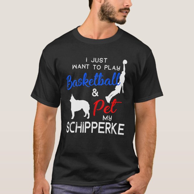 Camiseta Schipperke Funny Basball Proprietário de Cachorro  (Frente)