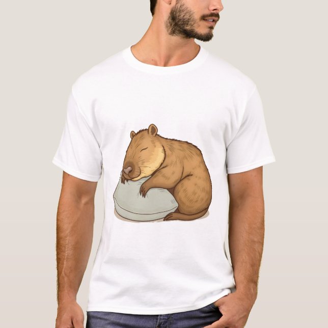 Camiseta Schlafende Capybara Sleepybara (Frente)