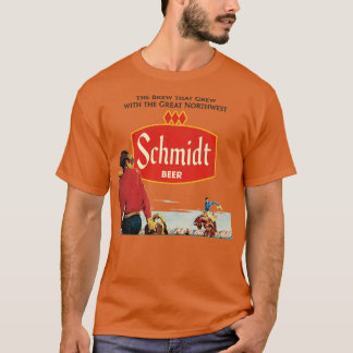 Camiseta Schmidt Beer Retro Defunct Cowboy Nature Scense