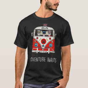 Camiseta Schnauzer Adventure Aguarda Trabalho de arte Campe