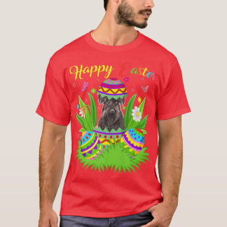 Camiseta Schnauzer Cachorro Lover Páscoa Floral Ovo Funny S