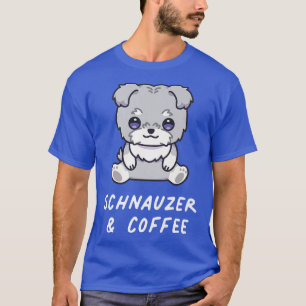 Camiseta Schnauzer & Café Cute Kawaii Anime Cachorro Sobe