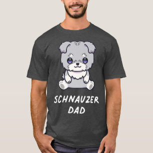 Camiseta Schnauzer Dad Father Kawaii Anime Dog Lover Owner