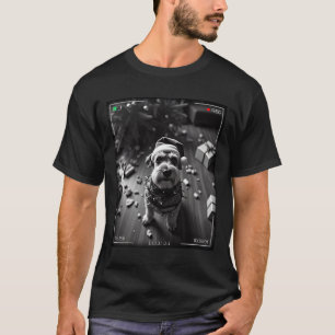 Camiseta Schnauzer de Natal Capturado pela Câmera