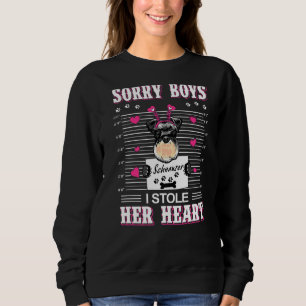 Camiseta Schnauzer Dog Dia de os namorados Eu Roubei Seu Co