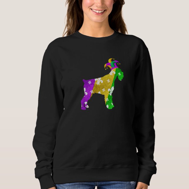 Camiseta Schnauzer Dog Mardi Gras Carnivals Funny Puppy Lov (Frente)