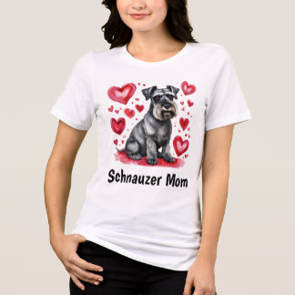Camiseta Schnauzer e Corações