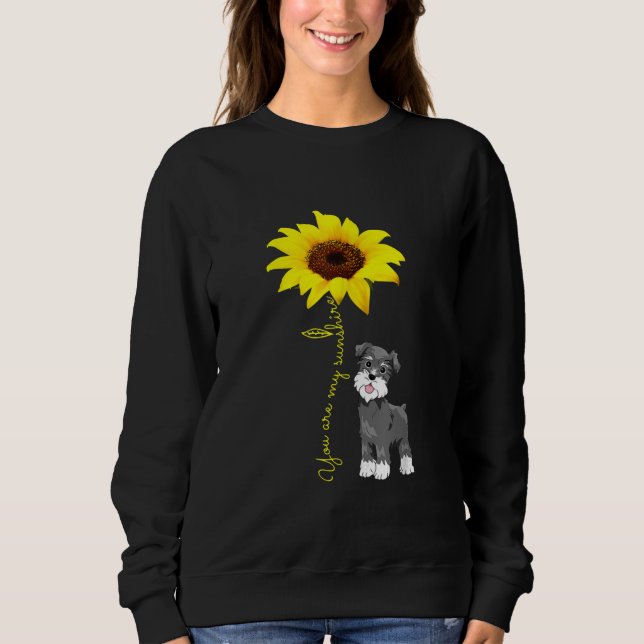 Camiseta Schnauzer É Minha Mãe De Sunshine Sunflower Schnau (Frente)