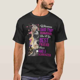 Camiseta Schnauzer é o Melhor Amigo de uma Garota Mãe de Ca