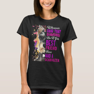 Camiseta Schnauzer É Uma Menina Mais Amiga Mães De Cachorro